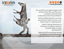 Tablet Screenshot of interimsellingsolutions.com